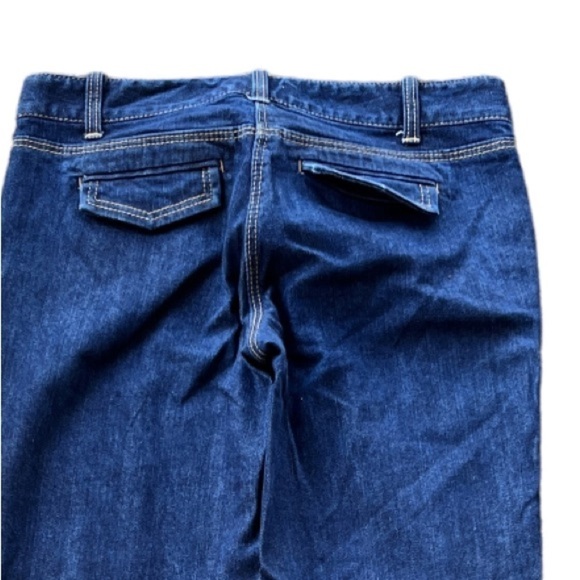Ann Taylor Signature Fit Flare Jeans Womens Size 4P Blue t cotton stretch - Picture 6 of 7
